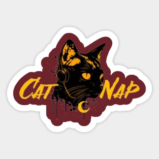 Cat Nap Moon Sticker